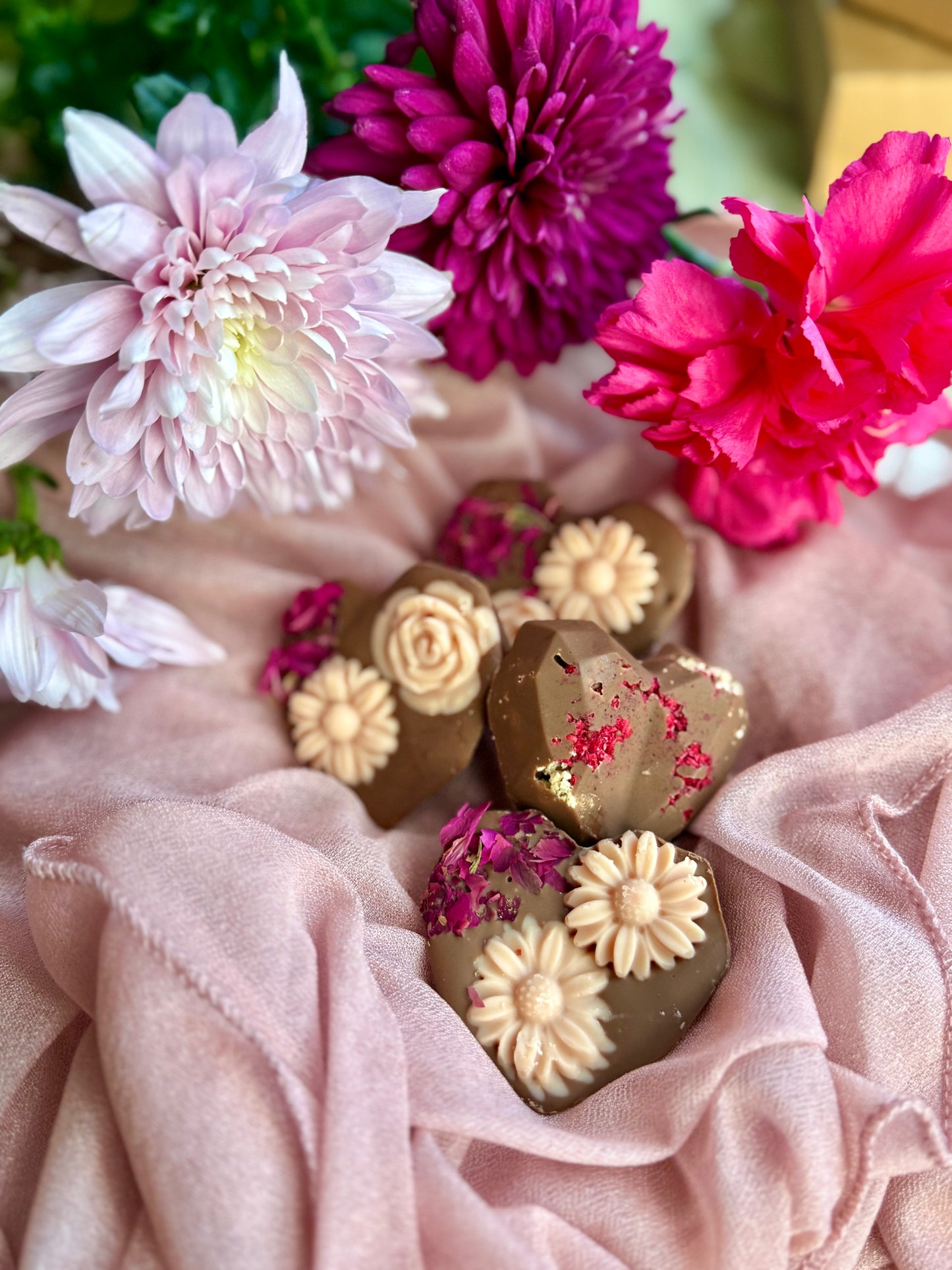 "Spring Heart" - Chocolate Heart Bark